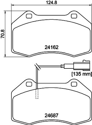 Комплект тормозных колодок дисковый тормоз HELLA/BEHR/PAGID 8DB 355 014-061