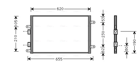 Конденсатор кондиционер AVA QUALITY COOLING AL5077