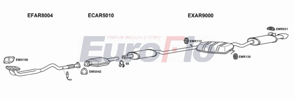 Система выпуска ог EUROFLO AR14620 1004