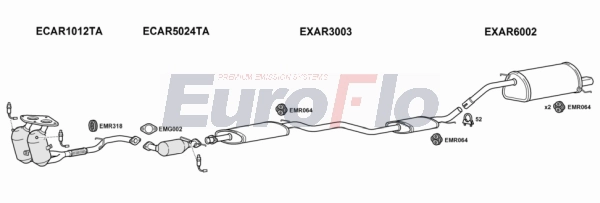 Система выпуска ог EUROFLO AR14720 1001B