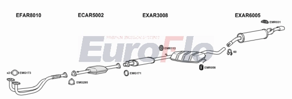 Система выпуска ог EUROFLO AR15518 2001A