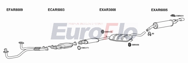 Система выпуска ог EUROFLO AR15525 2004