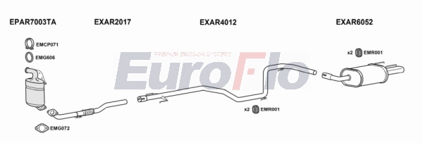 Система выпуска ог EUROFLO AR15920D 3001B