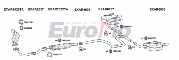 Система выпуска ог EUROFLO AR15924D 3011