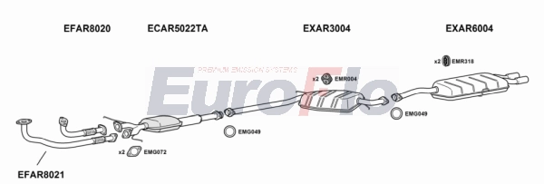 Система выпуска ог EUROFLO AR16625 2004