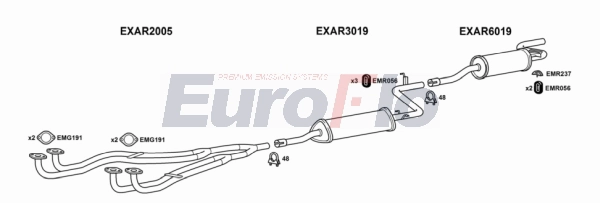 Система выпуска ог EUROFLO AR3317 1001