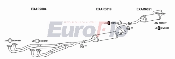 Система выпуска ог EUROFLO ARSPR13 4001