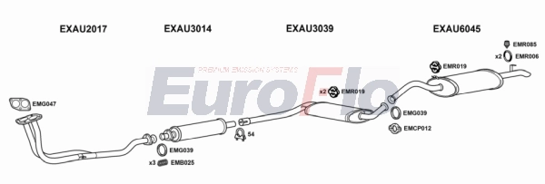 Система выпуска ог EUROFLO AU10020 3001A