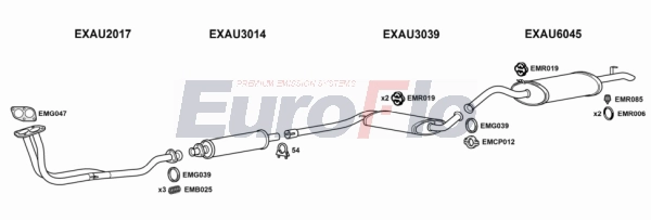 Система выпуска ог EUROFLO AU10021 2004C