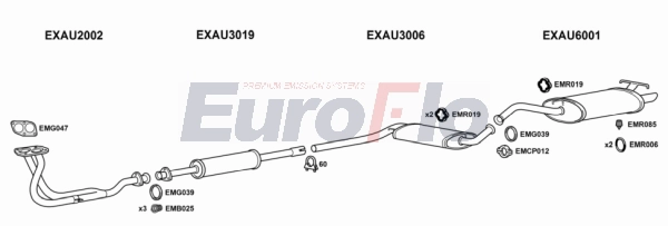 Система выпуска ог EUROFLO AU10022 3001A