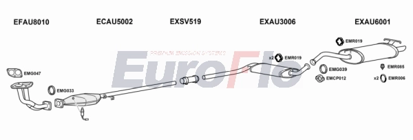 Система выпуска ог EUROFLO AU10023 3001A