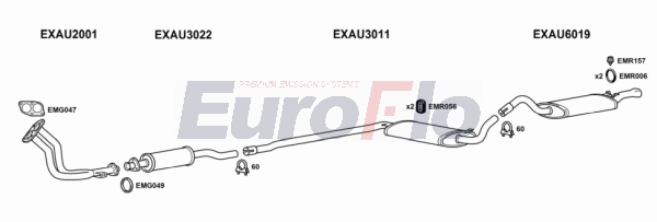 Система выпуска ог EUROFLO AU9020 2004