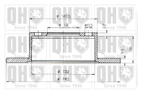 Тормозной диск QUINTON HAZELL BDC3930