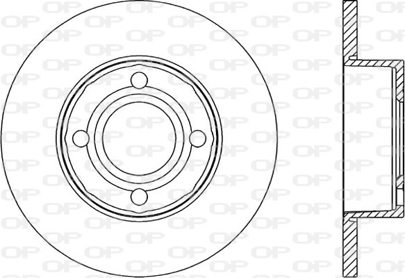 Тормозной диск coated OPEN PARTS BDR1035.10