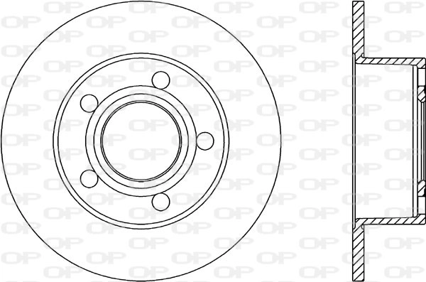 Тормозной диск coated OPEN PARTS BDR1038.10