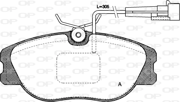 Комплект тормозных колодок дисковый тормоз OPEN PARTS BPA0305.31