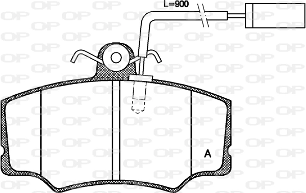 Комплект тормозных колодок дисковый тормоз OPEN PARTS BPA0312.02