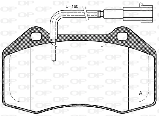 Комплект тормозных колодок дисковый тормоз OPEN PARTS BPA1113.12