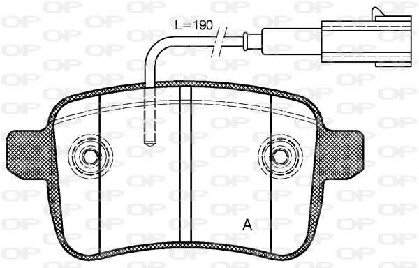 Комплект тормозных колодок дисковый тормоз OPEN PARTS BPA1450.02