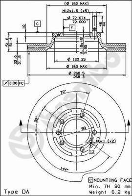 Тормозной диск BRECO BS 7861