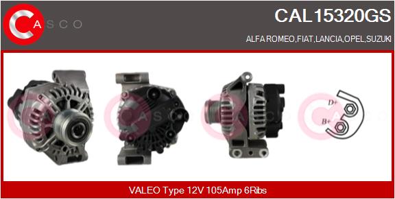 Генератор genuine CASCO CAL15320GS