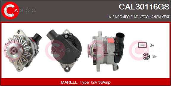 Генератор genuine CASCO CAL30116GS