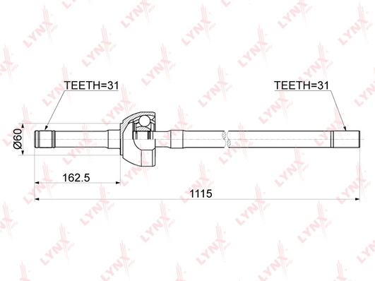 Приводной вал LYNXAUTO CD-1170