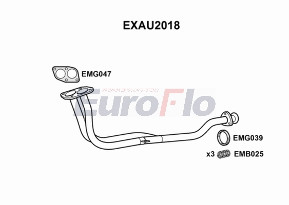 Труба выхлопного газа EUROFLO EXAU2018