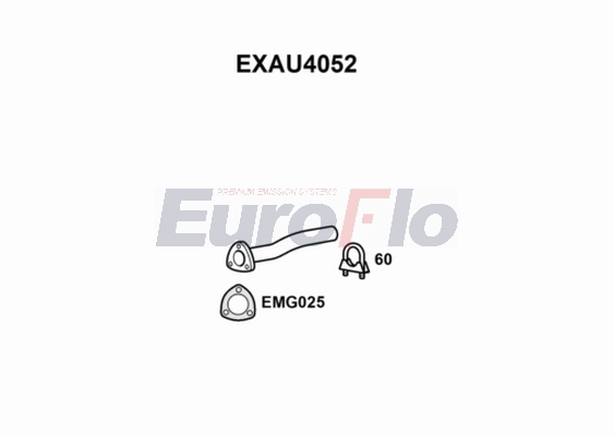 Труба выхлопного газа EUROFLO EXAU4052