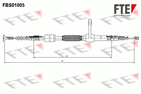 Тросик cтояночный тормоз FTE FBS01005