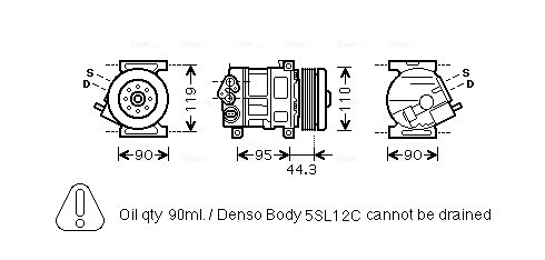 Компрессор кондиционер AVA QUALITY COOLING FTAK330