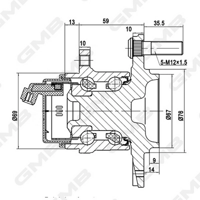 Ступица колеса GMB GH34920A
