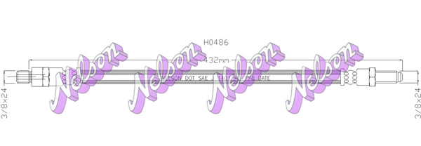 Тормозной шланг KAWE H0486
