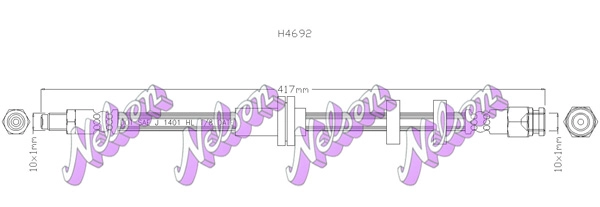 Тормозной шланг KAWE H4692