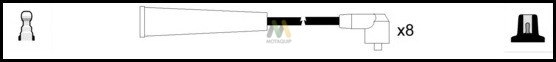 Комплект проводов зажигания MOTAQUIP LDRL1516