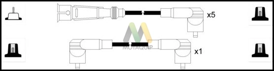 Комплект проводов зажигания MOTAQUIP LDRL1750