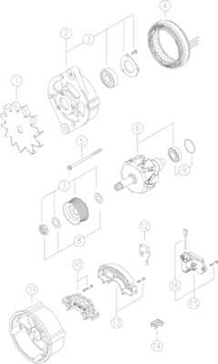 Генератор MAHLE/KNECHT MG 521