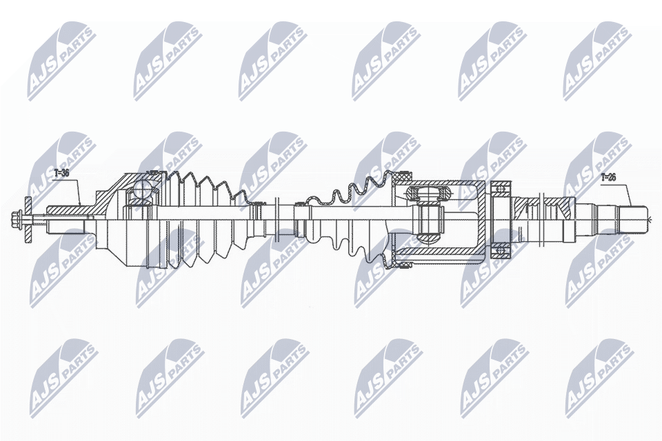 Приводной вал NTY NPW-VV-138