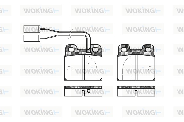 Комплект тормозных колодок дисковый тормоз WOKING P1053.01