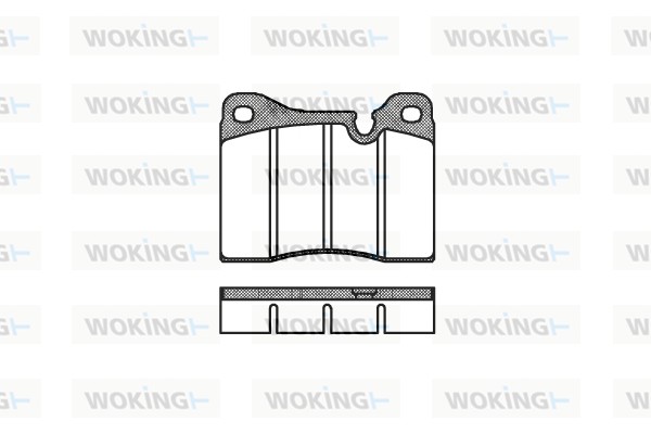 Комплект тормозных колодок дисковый тормоз WOKING P1113.30