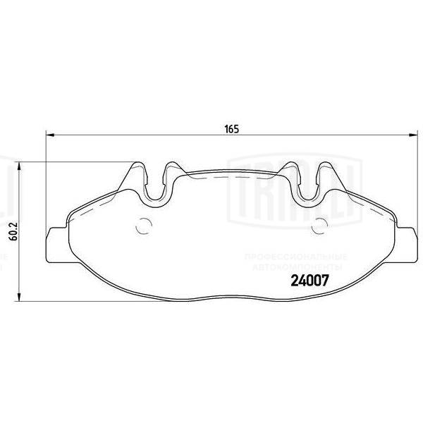 Комплект тормозных колодок дисковый тормоз TRIALLI PF 4282