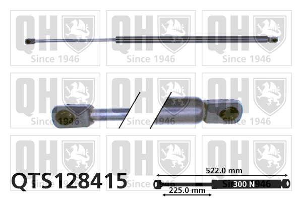 Газовая пружина крышка багажник QUINTON HAZELL QTS128415