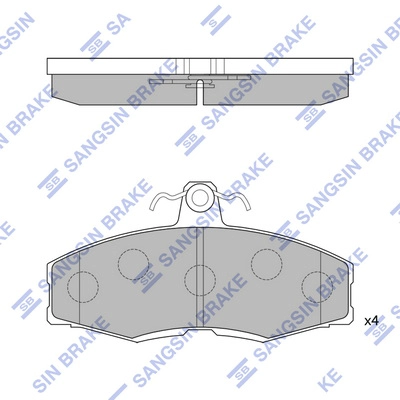 Комплект тормозных колодок дисковый тормоз HI-Q SP1028