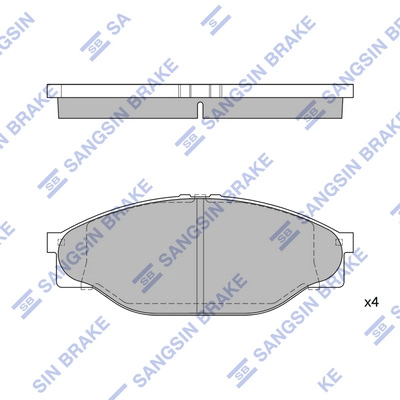 Комплект тормозных колодок дисковый тормоз HI-Q SP1139