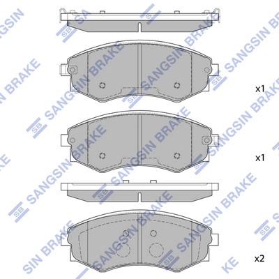Комплект тормозных колодок дисковый тормоз HI-Q SP1144