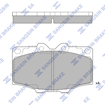 Комплект тормозных колодок дисковый тормоз HI-Q SP1378
