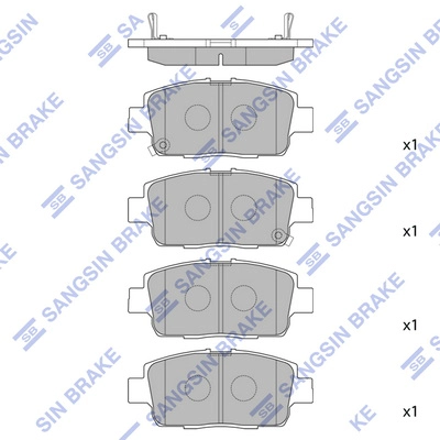 Комплект тормозных колодок дисковый тормоз HI-Q SP1555