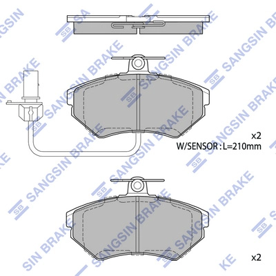 Комплект тормозных колодок дисковый тормоз HI-Q SP1708A