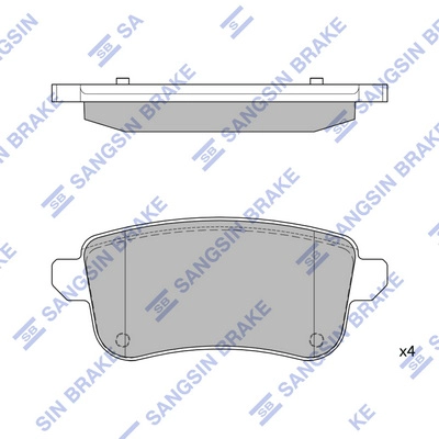 Комплект тормозных колодок дисковый тормоз HI-Q SP1903A