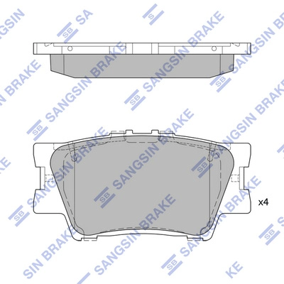 Комплект тормозных колодок дисковый тормоз HI-Q SP2081A